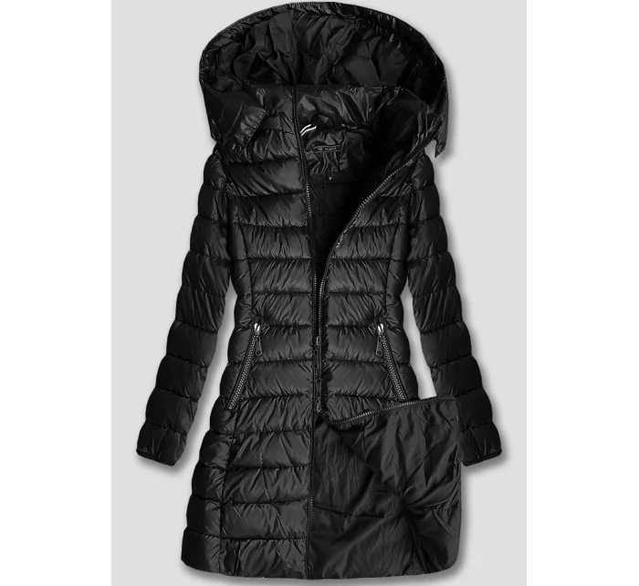 Čerá prošívaná dámská bunda pro přechodné období s kapucí (YP-22076-1) Čerá prošívaná dámská bunda pro přechodné období s kapucí (YP-22076-1)