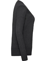 Russell Athletic 715F Dámský pletený cardigan s výstřihem do V 11.715F charcoal marl Russell Athletic 715F Dámský pletený cardigan s výstřihem do V 11.715F charcoal marl