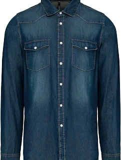 K Denim košile s dlouhým rukávem 20.K blue model 22509903 - Kariban