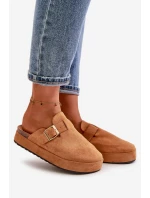 Dámské Klapky Na Platformě Se Zlatou Camel model 21670545 - Boto Dámské Klapky Na Platformě Se Zlatou Camel model 21670545 - Boto