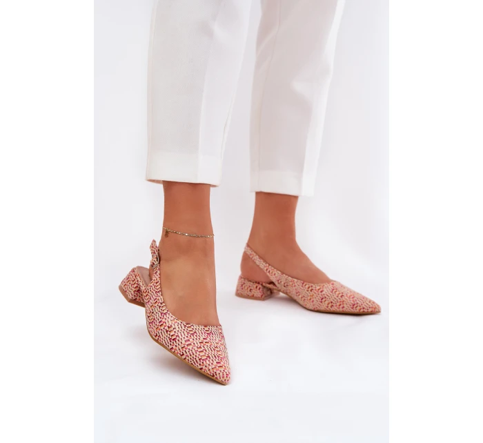 Pletené Dámské Sandály Na Podpatku Multikolor model 21687139 - Boto Pletené Dámské Sandály Na Podpatku Multikolor model 21687139 - Boto