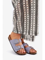 Dámské Pantofle Na Korek Platformě Se Zlatými Přezkami Modré Lisavionea Dámské Pantofle Na Korek Platformě Se Zlatými Přezkami Modré Lisavionea