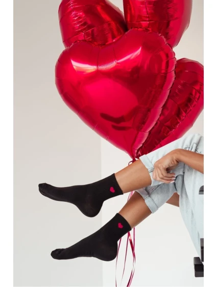 Dámské ponožky Malé srdíčko Černé