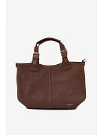 Kabelka z imitace semiše tmavě béžová Clarette