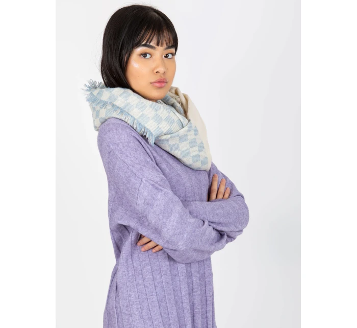 Tunelová šála AT KM 9501.10 bílýá a modrá Tunelová šála AT KM 9501.10 bílýá a modrá