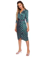 M668 Zavinovací šaty s potiskem - model 1