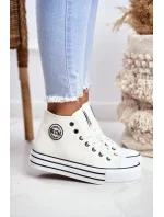 Dámské vysoké tenisky Big Star - bílé Dámské vysoké tenisky Big Star - bílé