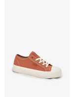 Dámské plátěné tenisky na platformě Big Star – oranžové Dámské plátěné tenisky na platformě Big Star – oranžové