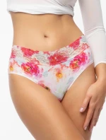 Kalhotky Peony Hipster Hiphuggers bílo-červené - Julimex