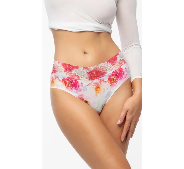 Kalhotky Peony Hipster Hiphuggers bílo-červené - Julimex