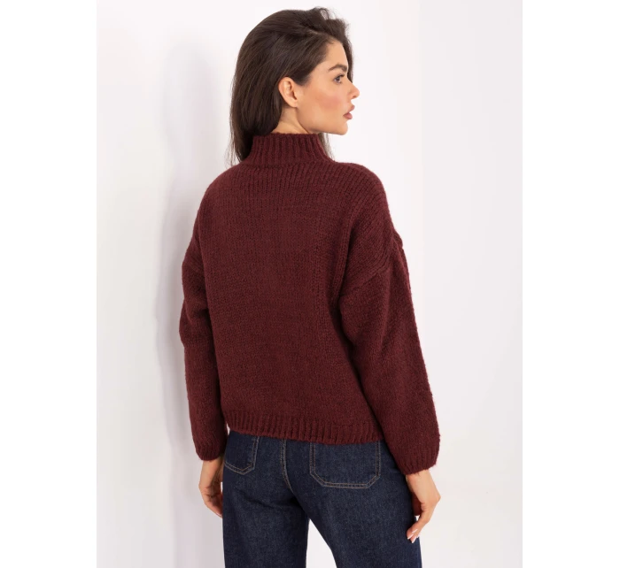 Dámský svetr Jumper MI SW WM218.02 Bordó - FPrice