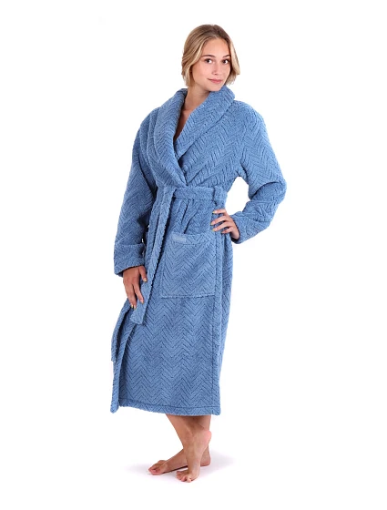 Dámský župan Athena 2116 denim světlý - Vestis Dámský župan Athena 2116 denim světlý - Vestis