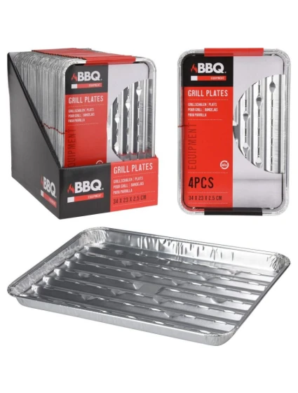 HLINÍKOVÉ GRILOVACÍ TABLETY 34x23cm 4 BALENÍ