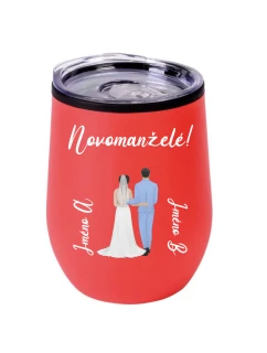 Personalizovaný termohrnek "bowl" s novomanželským párem 