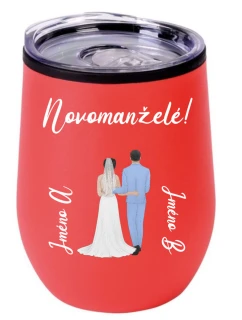 Personalizovaný termohrnek "bowl" s novomanželským párem 