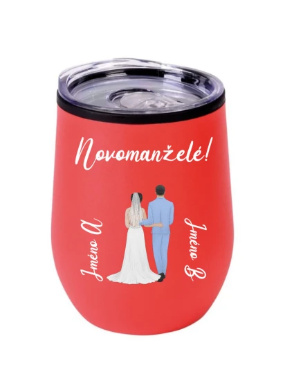 Personalizovaný termohrnek "bowl" s novomanželským párem 