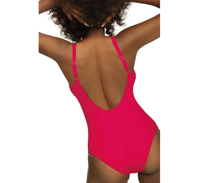 Dámské jednodílné plavky model 21796504 Fashion sport tm. růžové - Self Dámské jednodílné plavky model 21796504 Fashion sport tm. růžové - Self