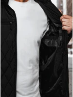 Pánská prošívaná bunda s kapucí černá Dstreet TX4989