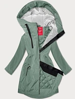 Lehce zateplená dámská bunda s kapucí LHD light green (LHD-24589)