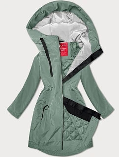 Lehce zateplená dámská bunda s kapucí LHD light green (LHD-24589)