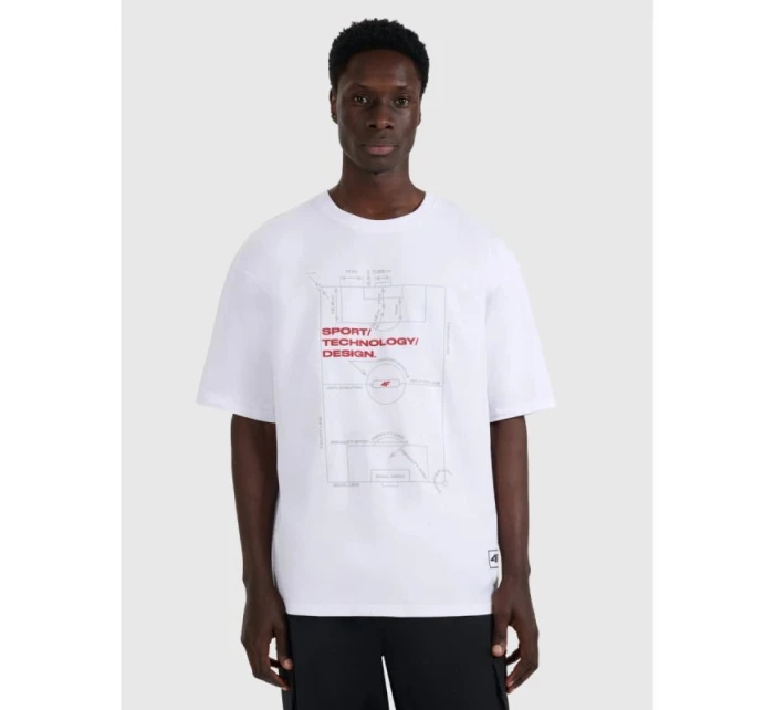 Pánské tričko oversize s potiskem model 21816911 - 4F Pánské tričko oversize s potiskem model 21816911 - 4F