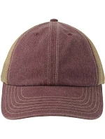 Atlantis Headwear Teon 6 panelová kšiltovka Vintage Trucker 33.0303 burgundy/khaki Atlantis Headwear Teon 6 panelová kšiltovka Vintage Trucker 33.0303 burgundy/khaki