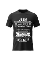 Pánské bavlněné tričko s potiskem - JSEM ROZMAZLENÝ MANŽEL 