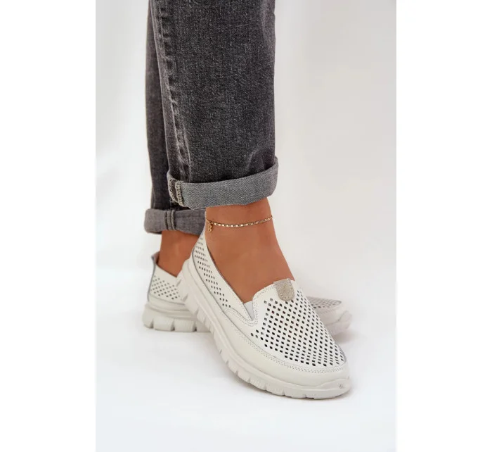 Mokasiny model 21133314 krémové Step in style - SWEET SHOES