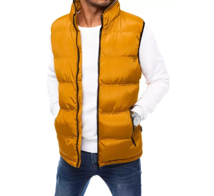 Pánská prošívaná žlutá vesta FashionStreet TX4084