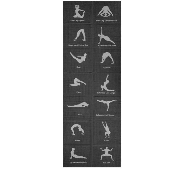 Skládací podložka na jógu 1700x600x5MM ČERNÁ ENERO FIT