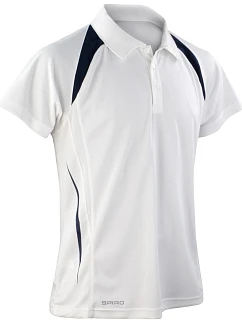 Spiro S 177M Pánské týmové piqué polo 29.177M white/navy