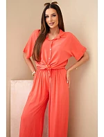 Dámský viskózový komplet se širokými kalhotami model 22185777 - K-Fashion Dámský viskózový komplet se širokými kalhotami model 22185777 - K-Fashion