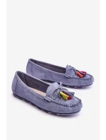 Semišové Mokasíny S Mašlí A Modre model 21623158 - Boto