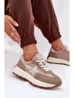 Dámské Sportovní Boty Z Semiše Na Platformě Vinceza 66720 Béžové