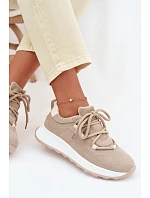 Kožené semišové dámské tenisky model 22069532 - EVENTO Kožené semišové dámské tenisky model 22069532 - EVENTO