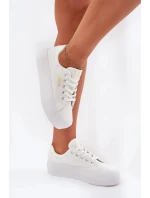 Dámské trampky na platformě Lee Cooper – bílé
