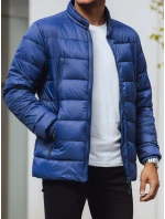 FashionStreet pánská tmavě modrá prošívaná bunda TX4446 FashionStreet pánská tmavě modrá prošívaná bunda TX4446