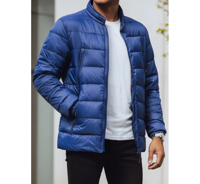 FashionStreet pánská tmavě modrá prošívaná bunda TX4446 FashionStreet pánská tmavě modrá prošívaná bunda TX4446