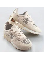 Béžové dámské tenisky se podrážkou model 17195567
