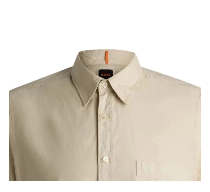 Pánská košile BOSS Relegant_6-short_M Light Beige (50537331-271)