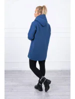 Zateplená mikina s kapucí z džínoviny