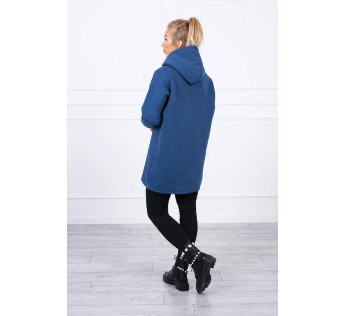 Zateplená mikina s kapucí z džínoviny