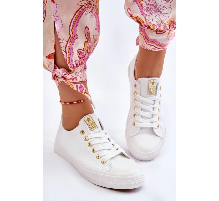 Dámské Klasické Tenisky Bílé a zlatá model 21607873 - EVENTO