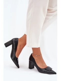 Lodičky Na Klínku S Ozdobou Černé Celira