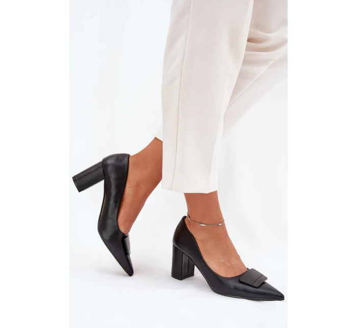 Lodičky Na Klínku S Ozdobou Černé Celira