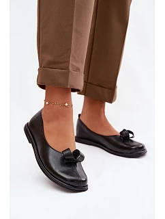 Kožené dámské polobotky model 22069739 Černé - Zazoo