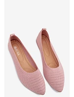 Síťované Textilní Baleríny Dámské Růžové model 22102858 - Boto Síťované Textilní Baleríny Dámské Růžové model 22102858 - Boto