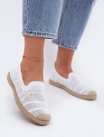 Dámské síťované espadrilky z látky Bílé Candessa