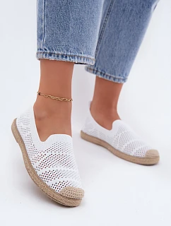 Dámské síťované espadrilky z látky Bílé Candessa