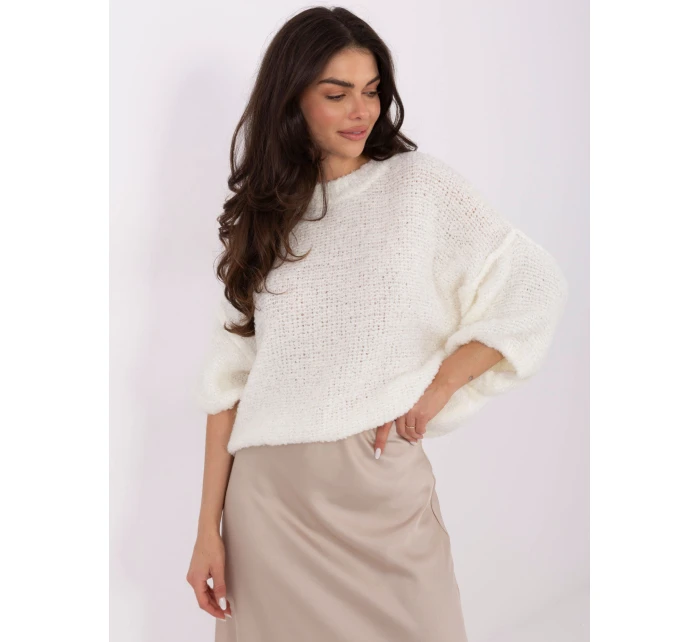 Sweter IT SW model 21766139 ecru - FPrice Sweter IT SW model 21766139 ecru - FPrice